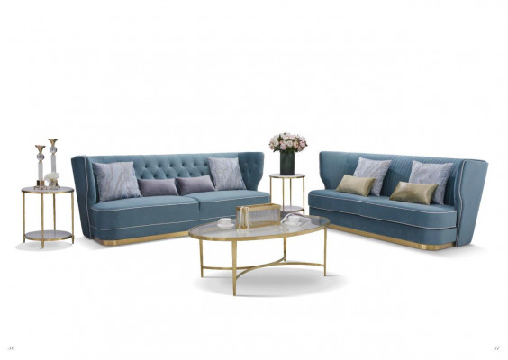 Sofa 3 Sitzer Stoffsofas Luxus Designer Couch Neu Sofa Luxus Polstersofas  Pohovka 3místná látkové sedačky Luxus Designer Couch Nová Sofa Luxusní čalouněné sedací soupravy