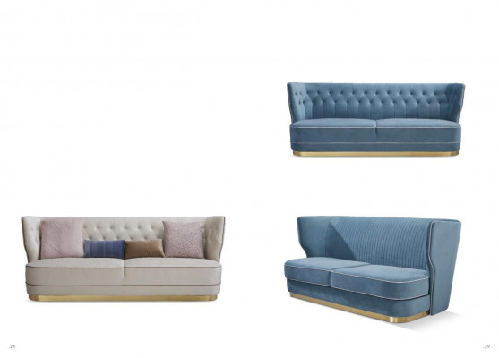 Sofa 3 Sitzer Stoffsofas Luxus Designer Couch Neu Sofa Luxus Polstersofas  Pohovka 3místná látkové sedačky Luxus Designer Couch Nová Sofa Luxusní čalouněné sedací soupravy