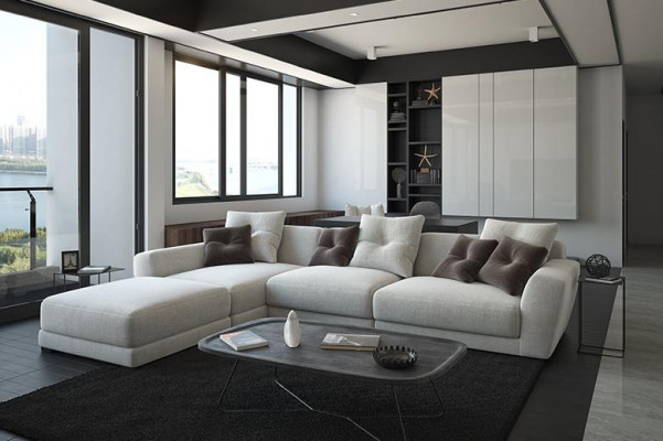 Design rohová sedací souprava L tvaru Pohovka potahová textilní sedací soupravy luxusní obývací pokoj