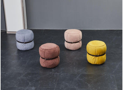 Designový taburet sedací puf obývací pokoj designér kulatý moderní nožičků