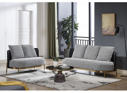 Sofáová sestava 3+2+1, designové pohovky, polstrované pohovky, moderní luxusní nové.