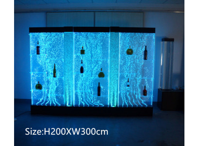 Vodní stěna Bar Pult Regál LED Vodní sloup Restaurace Dekorace