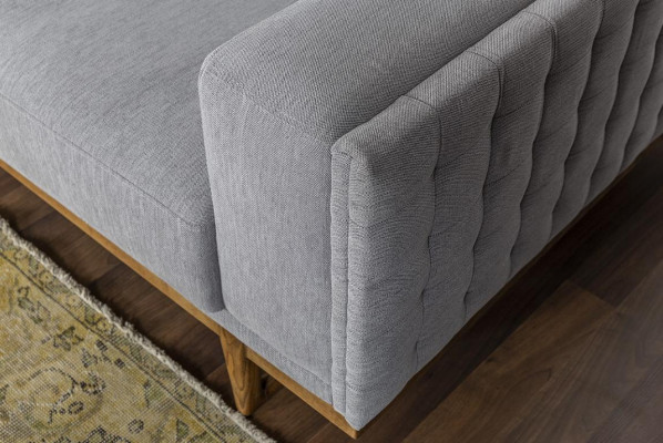 Třísedák Pohovka 3 Místná Látaná Pohovka Pohovky Moderní Šedá Látka Nová