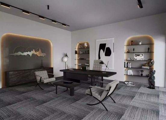 Luxus kancelářský designový stůl stolky z šedého dřeva