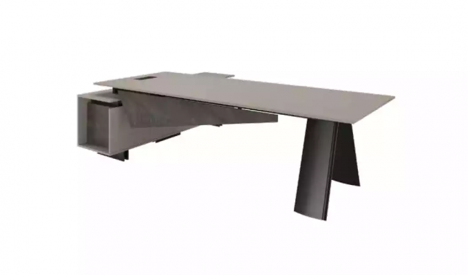 Šedé kancelářské nábytek psací stůl skříň skříňky Moderní dřevo