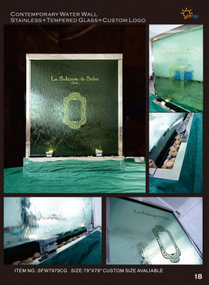 Vodní stěna Vodní sloup Vodopád LED oddělovací zeď Luxusní design