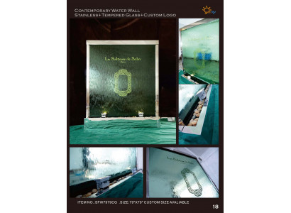 Vodní stěna Vodní sloup Vodopád LED oddělovací zeď Luxusní design