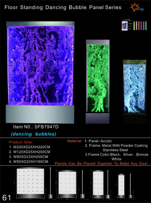 Vodní sloupec vodní zeď Vodopád Vedený Luxus Design Kov装飾