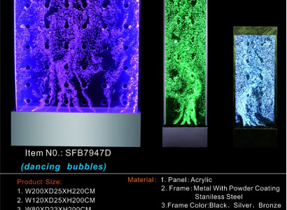 Vodní sloupec vodní zeď Vodopád Vedený Luxus Design Kov装飾