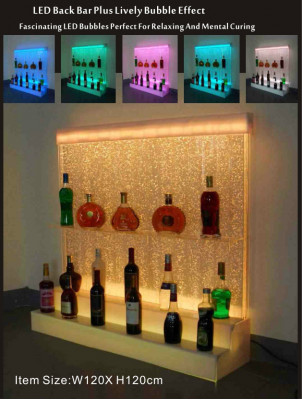Led vodní stěna Regál Bar Zařízení Výstřední Regály Skříň Sklo
