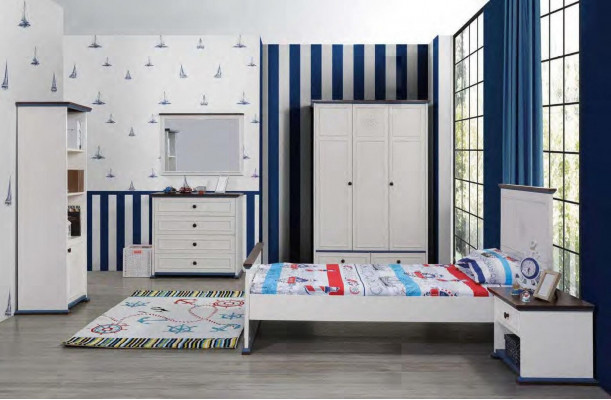 Šatní skříň Skříň Mladý pokoj Nábytek Design Mladí ložnice Bílý Nový