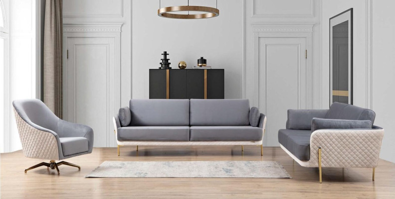 Designové křeslo s potahem z textilu Moderní obývací pokoj Luxusní dřevěný nábytek Nový otočný židle