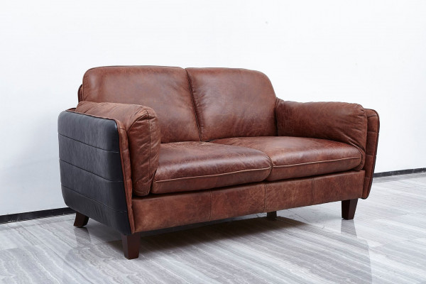 Luxusní vintage 3+2 sedačka z pravé kůže nábytek pro obývací pokoj sada nábytku Loft garnituren