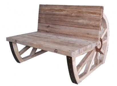 Zahradní lavička Dřevěná Pevná Lavice Park Zahrada Venkovní nábytek 2-sedadlo Nové