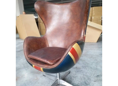 Židle Loungesessel Vintage Otočná křeslo Židle Šéf Lounge Club Kůže Jack