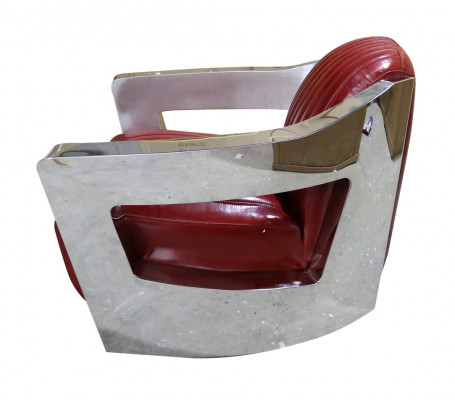 Vintage kožená křesla Červená pravá kůže Retro křesílka Design Klubové křeslo pilotní