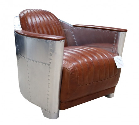 Kůže Sofa Pohovka Potah Jednopostel Sofy Couch Letadlo Pilot Hliník