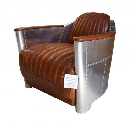 Kůže Sofa Pohovka Potah Jednopostel Sofy Couch Letadlo Pilot Hliník