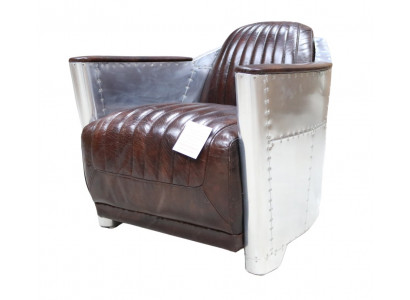 Echtleder Design Vintage Chromsessel Designsessel Sessel Flugzeug Aviator Leder -> Kožená křesla Vintage Design Chromová křesla Letadlové křeslo Aviator Leder