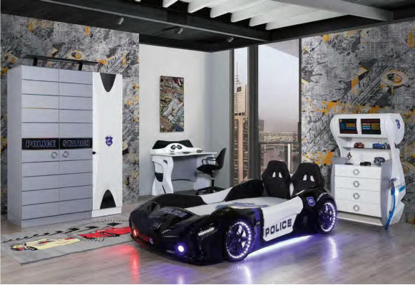 Dětská postel závodní auto ložnice postele nábytek matrace Autobett