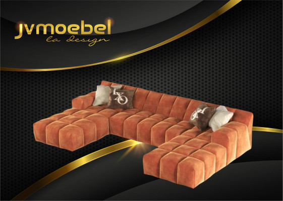 Design Chesterfield Samt Modernes Ecksofa U-Form Wohnlandschaft Polsterecke Neu  Design Chesterfield Samt Moderní U-foamová pohovka Záleží na životním prostředí. Nový