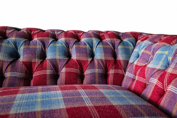 Chesterfield Modern 3 místa Designer Sofa Luxus Polster Couch Látka Textil Nový