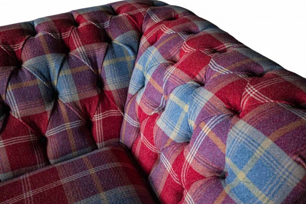 Chesterfield Modern 3 místa Designer Sofa Luxus Polster Couch Látka Textil Nový