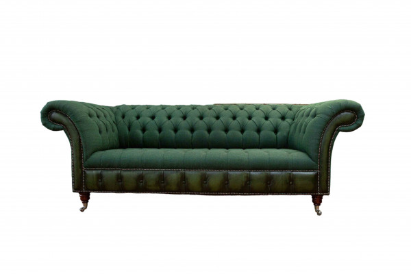Chesterfield Sofa 3 sedačka Pohovka Potah Tkanina Kůže Pohovky Textil Nový