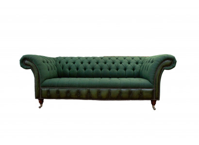 Chesterfield Sofa 3 sedačka Pohovka Potah Tkanina Kůže Pohovky Textil Nový