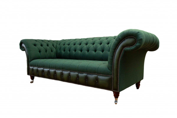 Chesterfield Sofa 3 sedačka Pohovka Potah Tkanina Kůže Pohovky Textil Nový