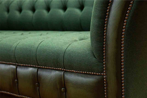 Chesterfield Sofa 3 sedačka Pohovka Potah Tkanina Kůže Pohovky Textil Nový