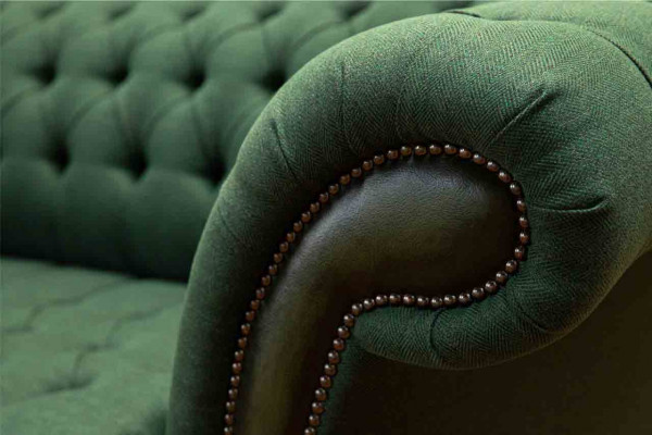 Chesterfield Sofa 3 sedačka Pohovka Potah Tkanina Kůže Pohovky Textil Nový