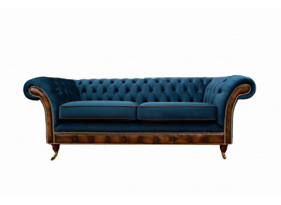 Návrh třímetrové pohovky s čalouněním typu Chesterfield pro obývací pokoj nábytku posezení.