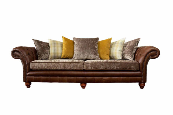 Sofa gauč 3místná designová pohovka polstrovaná textilní klasická třímístná nová
