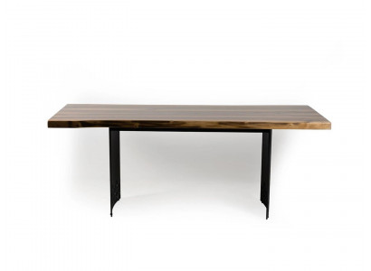 Luxusní stůl hnědý nerezový design jídelní stoly dřevo moderní jídelní stůl nový.