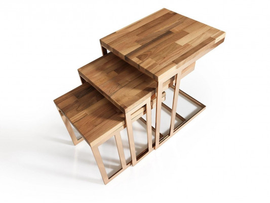 Moderní sada 3 kusů designového nábytku pro obývací pokoj.