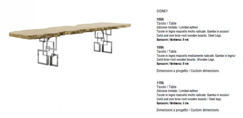 Jídelní stůl Design Luxus italský nábytek Dřevěný nábytek Stůl Dřevo Stoly Masivní dřevo