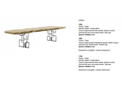 Jídelní stůl Design Luxus italský nábytek Dřevěný nábytek Stůl Dřevo Stoly Masivní dřevo