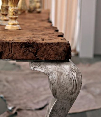 Stoly Nábytek Jídelní stůl Starožitný styl Masivní dřevo Italské jídelní stoly Stůl Dřevo