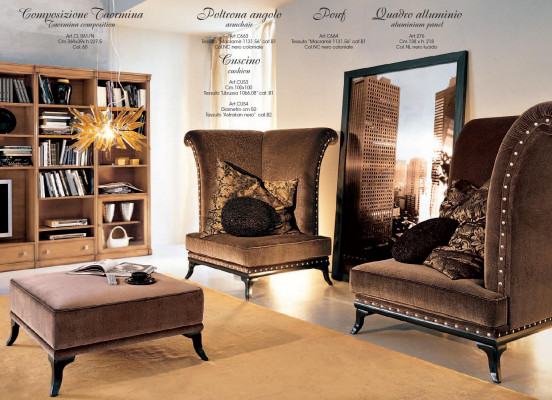 Luxusní sada 3 kusů. Design 2x křeslo, taburet, dřevěné obývací soupravy, nábytek, pohovka, gauč, nový