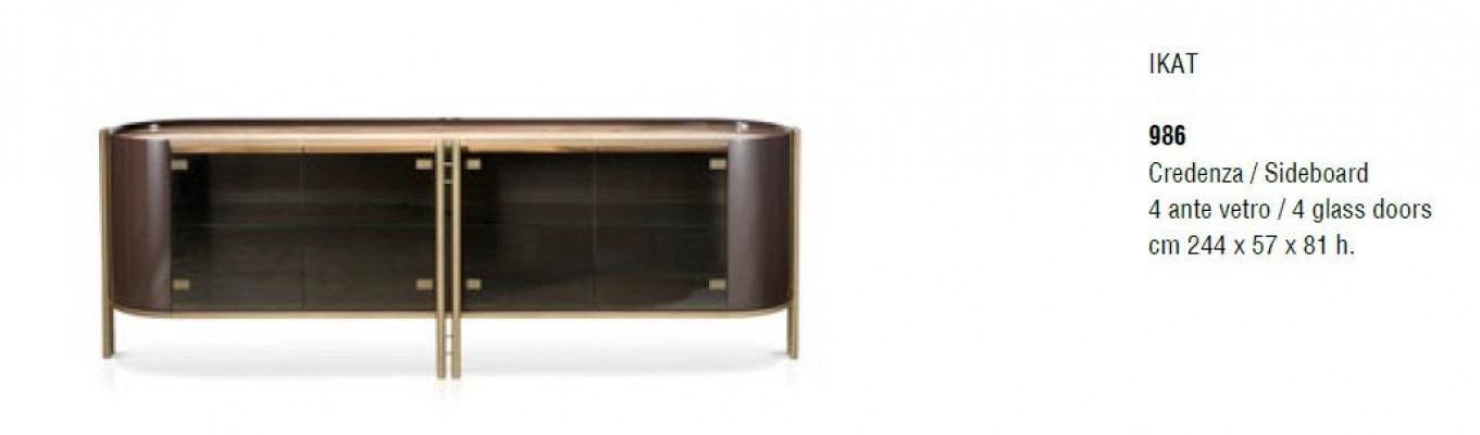 Komoda Sideboard Dřevěná skříň Italský luxusní nábytek z pravého dřeva.