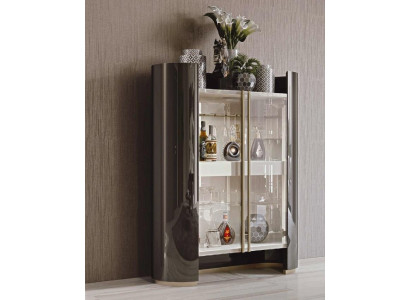 Vitrína nábytku do jídelny Obývací pokoj Skleněný nábytek Vitrína Design Bizzotto Skříně Nový