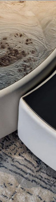 Stůl z dubového dřeva, nábytek designový stůl obývací stůl luxusní zařízení.