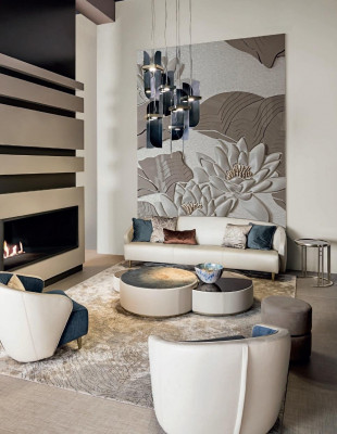 Stůl z dubového dřeva, nábytek designový stůl obývací stůl luxusní zařízení.