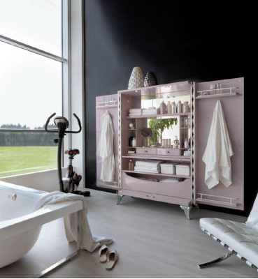 Koupelnový nábytek Design bílý lesklý skříň nový koupelnový nábytek skříně Nový