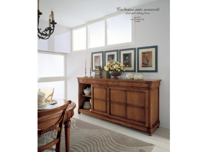 Komoda Klasická skříň Masivní dřevěný nábytek Sideboard Italské zařízení