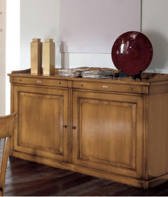Komoda Bufet Sideboard Hnedá Masívne Drevotriesková Skriňa Nábytok Komody