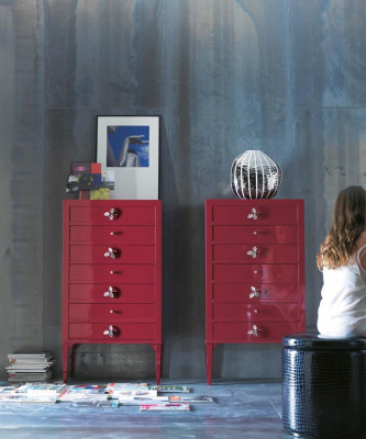 Komoda Vysoká skříň Sideboard Skříně Nábytek Masivní Italské zařízení