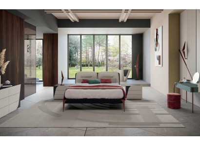 Postel nábytek manželská postel přírodní dřevo ložnice nábytek design postele Itálie luxus
