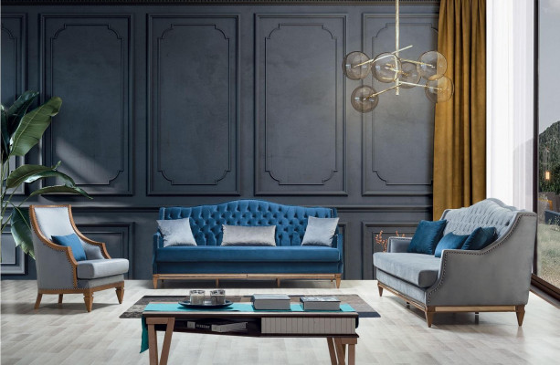 Luxus nábytek Polster Couch dřevo Itálie Soft Sofa Klasické pohovky